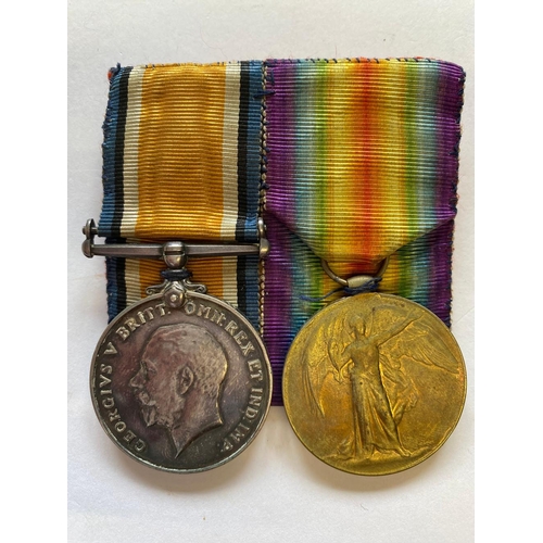 133 - A FIRST WORLD WAR PAIR TO THE CHESHIRE REGIMENT. A Great War Pair comprising War Medal and Victory M... 