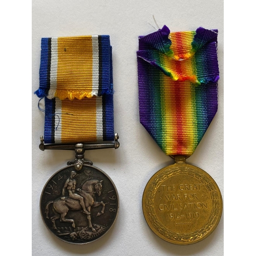 142 - A FIRST WORLD WAR PAIR TO THE GLOUCESTERSHIRE REGIMENT. A Great War pair comprising War Medal and Vi... 