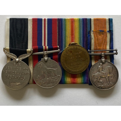 143 - A FIRST AND SECOND WORLD WAR GROUP OF FOUR TO THE NEW ZEALAND EXPEDITIONARY FORCE. A group of four c... 