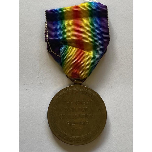 144 - A FIRST WORLD WAR VICTORY MEDAL TO THE EAST LANCASHIRE REGIMENT. A Great War medal named to 6897 H.J... 