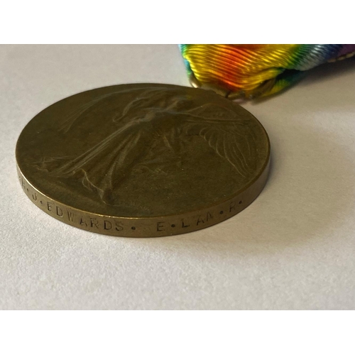 144 - A FIRST WORLD WAR VICTORY MEDAL TO THE EAST LANCASHIRE REGIMENT. A Great War medal named to 6897 H.J... 