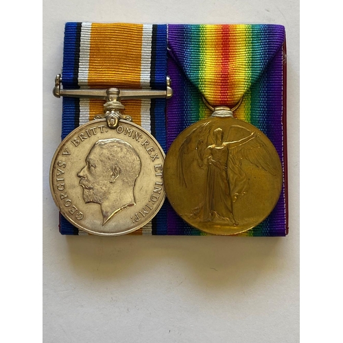 147 - A FIRST WORLD WAR PAIR TO THE WILTSHIRE REGIMENT. A Great War pair comprising War Medal and Victory ... 