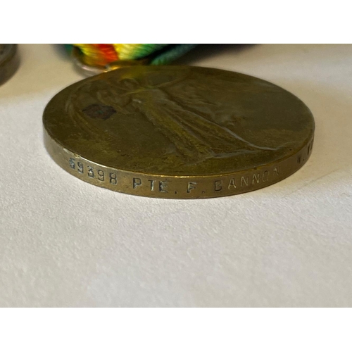 150 - A FIRST WORLD WAR PAIR TO THE WEST YORKSHIRE REGIMENT. A Great War pair comprising War Medal and Vic... 