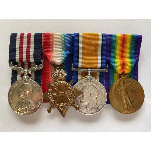 161 - A MILITARY MEDAL AND TRIO TO THE LIVERPOOL REGIMENT. A Great War group of four comprising Military M... 