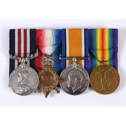 161 - A MILITARY MEDAL AND TRIO TO THE LIVERPOOL REGIMENT. A Great War group of four comprising Military M... 