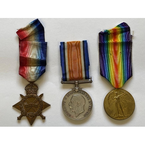 165 - A FIRST WORLD WAR TRIO AND PAIR TO THE COGGINS FAMILY. A Great War Trio comprising 1914-15 Star name... 