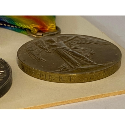 167 - A FIRST WORLD WAR PAIR TO THE MEDICAL CORPS. A Great War pair comprising War Medal and Victory Medal... 