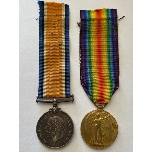 177 - A FIRST WORLD WAR PAIR TO THE NORTH STAFFORDSHIRE REGIMENT. A Great War Pair comprising War Medal an... 