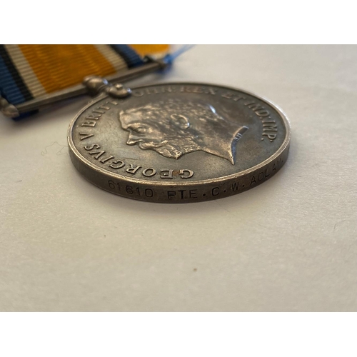 177 - A FIRST WORLD WAR PAIR TO THE NORTH STAFFORDSHIRE REGIMENT. A Great War Pair comprising War Medal an... 