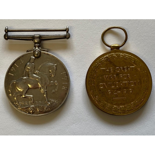 185 - A FIRST WORLD WAR PAIR TO THE SERVICE CORPS. A Great War pair comprising War Medal and Victory Medal... 