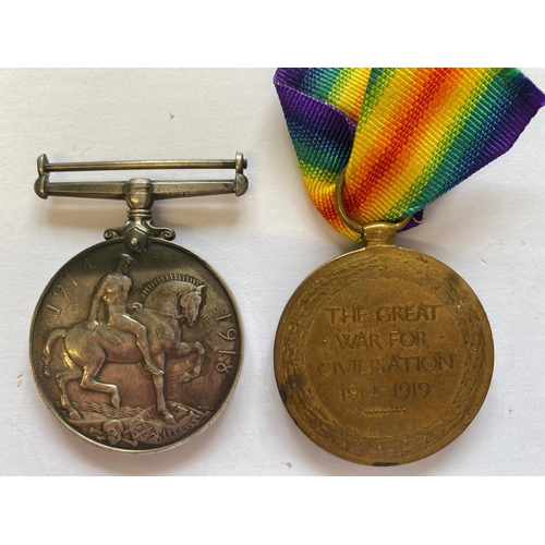 189 - A FIRST WORLD WAR PAIR TO THE ROYAL HIGHLANDERS. A Great War pair comprising War Medal and Victory M... 