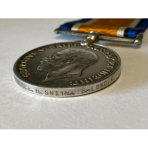 19 - A FIRST WORLD WAR PAIR TO THE LONDON REGIMENT. A Great War pair comprising War Medal and Victory med... 