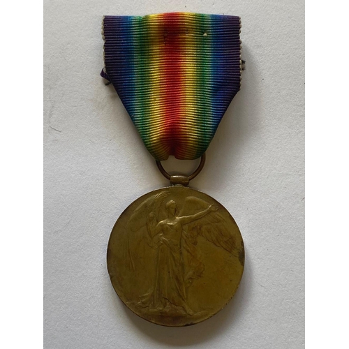 190 - A FIRST WORLD WAR VICTORY MEDAL TO THE DURHAM LIGHT INFANTRY. A Great War Victory Medal named to 265... 