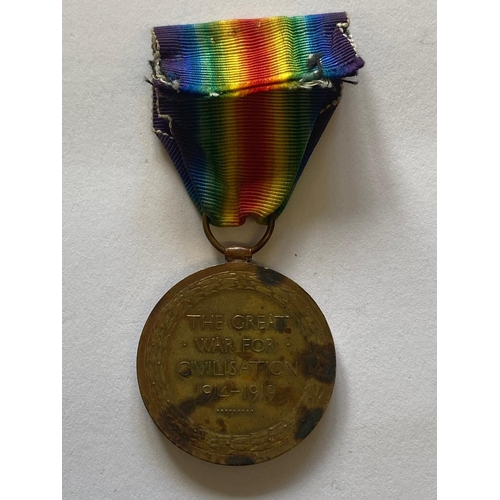 190 - A FIRST WORLD WAR VICTORY MEDAL TO THE DURHAM LIGHT INFANTRY. A Great War Victory Medal named to 265... 