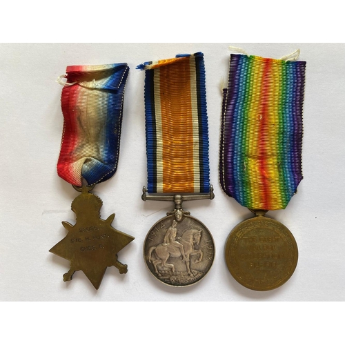 197 - A FIRST WORLD WAR TRIO TO THE CHESHIRE REGIMENT. A Great War Trio comprising 1914-15 Star named to 2... 