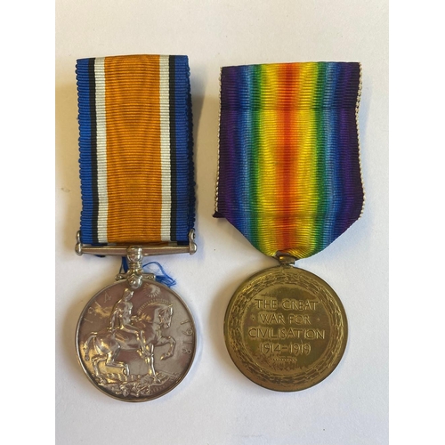 199 - A FIRST WORLD WAR PAIR TO THE LONDON REGIMENT. A Great War Pair comprising War Medal and Victory Med... 