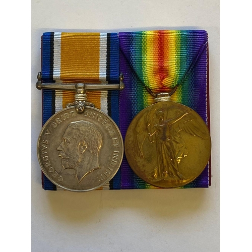 20 - A FIRST WORLD WAR PAIR TO THE SUSSEX REGIMENT. A Great War pair comprising War Medal and Victory Med... 