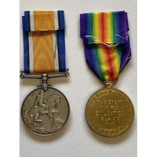 200 - A FIRST WORLD WAR PAIR TO THE MIDDLESEX REGIMENT. A Great War pair comprising War Medal and Victory ... 