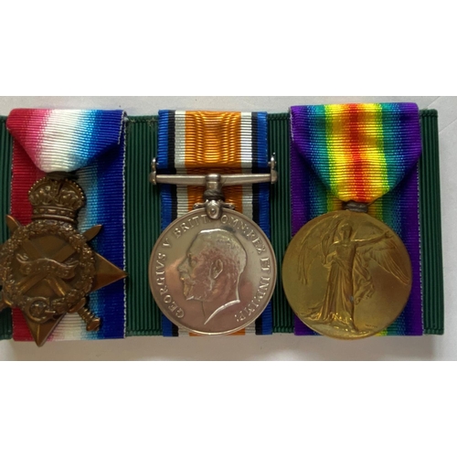 202 - A FIRST WORLD WAR TRIO TO THE CHESHIRE REGIMENT. A Great War Trio comprising 1914-15 Star named to 2... 