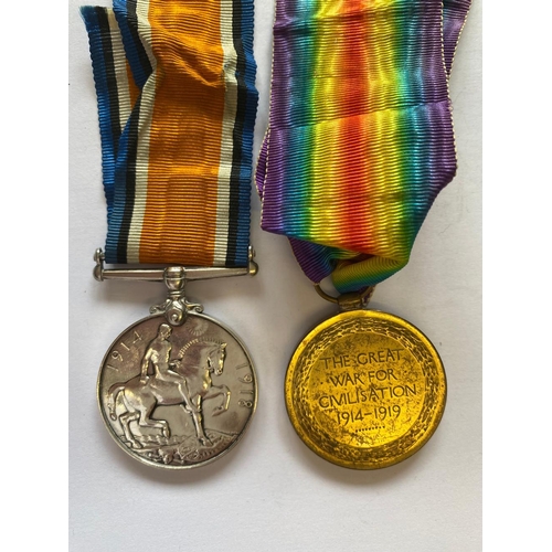 204 - A FIRST WORLD WAR PAIR TO THE SCOTTISH BORDERERS. A Great War Pair comprising War Medal and Victory ... 