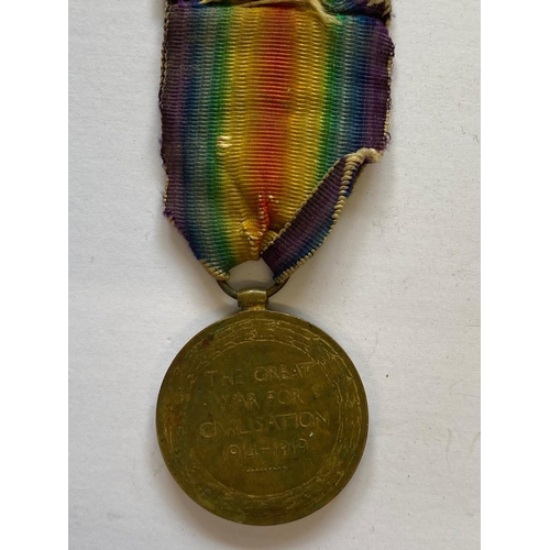 207 - A FIRST WORLD WAR VICTORY MEDAL TO THE ESSEX REGIMENT. A Victory Medal named to 400288 Pte W. Jasper... 