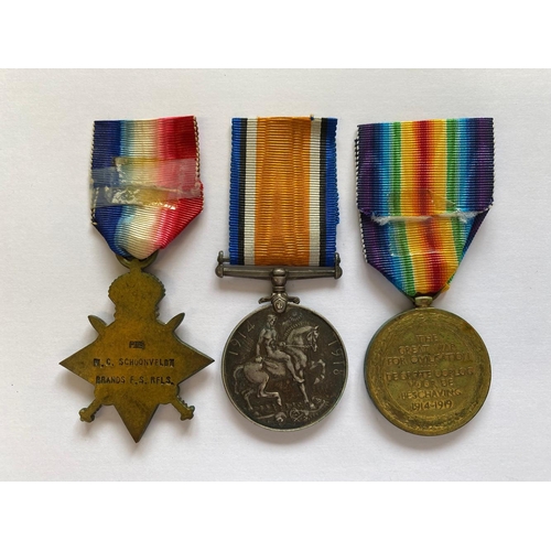 208 - AN UNUSUAL FIRST WORLD WAR TRIO TO A SOUTH AFRICAN VETERANS REGIMENT. A Great War Trio comprising 19... 