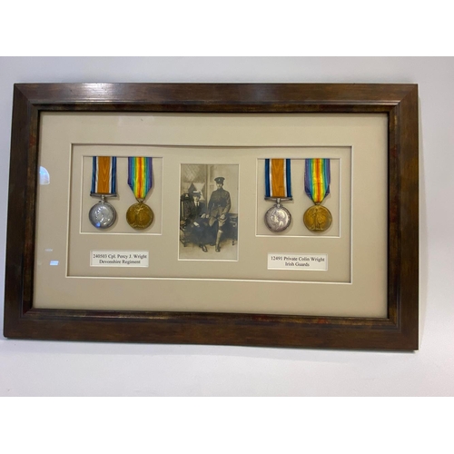 21 - FIRST WORLD WAR PAIRS TO BROTHERS. Two first World War Pairs comprising War Medal and Victory Medal ... 