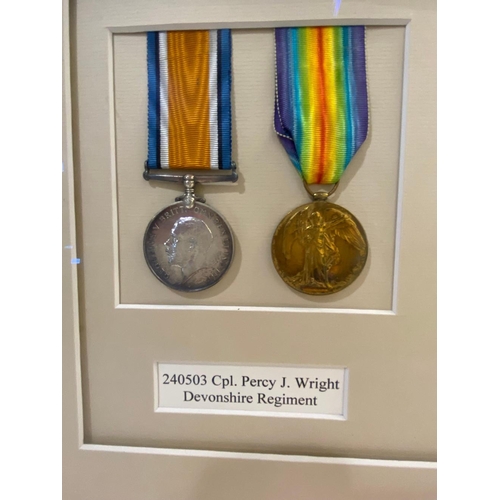 21 - FIRST WORLD WAR PAIRS TO BROTHERS. Two first World War Pairs comprising War Medal and Victory Medal ... 