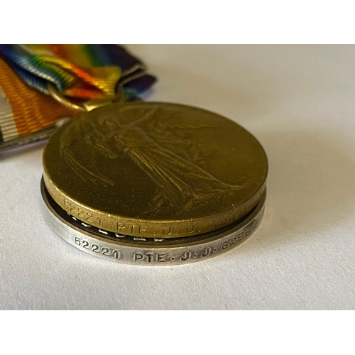 214 - A FIRST WORLD WAR PAIR TO THE NORTH STAFFORDSHIRE REGIMENT. A Great War pair comprising War Medal an... 