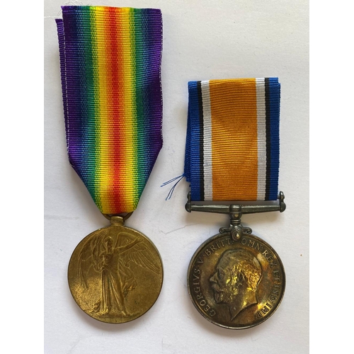 220 - A FIRST WORLD WAR PAIR TO THE MANCHESTER REGIMENT. A Great War Pair comprising War Medal and Victory... 