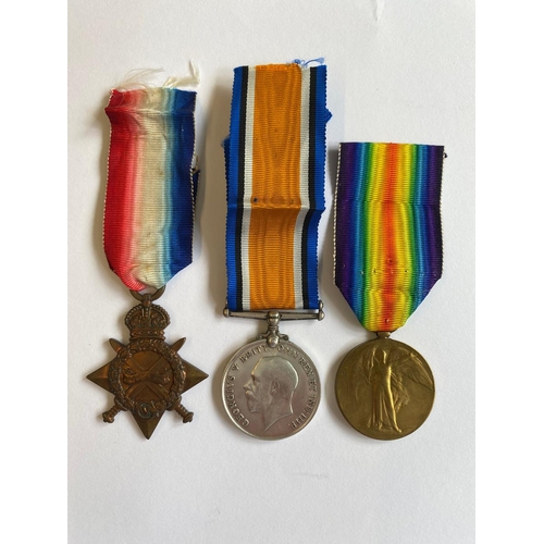 229 - A FIRST WORLD WAR CASUALTY TRIO TO THE DORSET REGIMENT. A Great War trio comprising 1914-15 Star nam... 