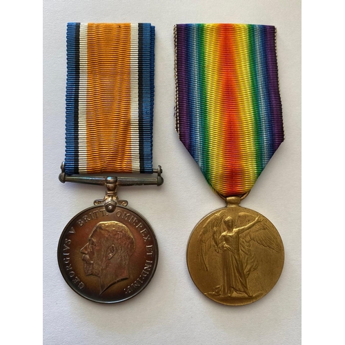 233 - A FIRST WORLD WAR CASUALTY PAIR TO THE YORKSHIRE LIGHT INFANTRY. A Great War Pair comprising War Med... 