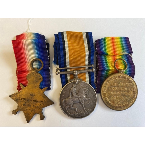 239 - A FIRST WORLD WAR TRIO TO A CASUALTY FROM THE AUSTRALIAN INFANTRY FORCE. A Great War Trio comprising... 