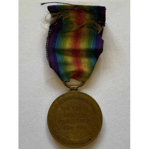 24 - A FIRST WORLD WAR VICTORY MEDAL TO A MILITARY MEDAL RECIPIENT OF THE WEST RIDING REGIMENT. A Great W... 