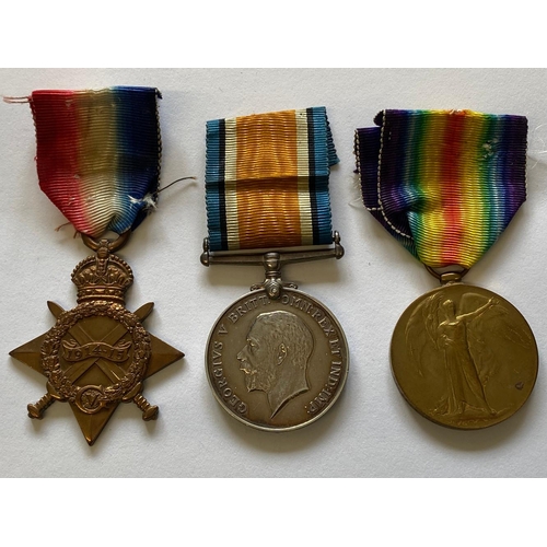 241 - A FIRST WORLD WAR CASUALTY TRIO TO THE SERVICE CORPS. A First World War Trio comprising 1914-15 Star... 