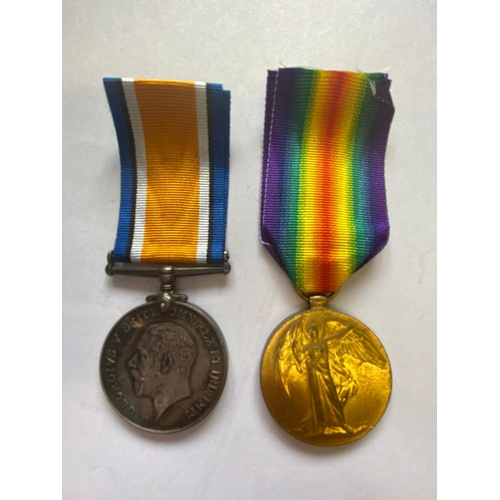 242 - A FIRST WORLD WAR CASUALTY PAIR TO THE SOUTH STAFFORDSHIRE REGIMENT. A Great War Pair comprising War... 