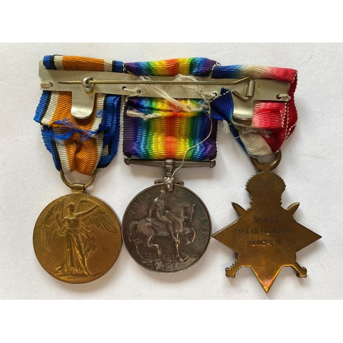 26 - A FIRST WORLD WAR TRIO TO THE MANCHESTER/BORDER REGIMENTS. A Great War Trio comprising 1914-15 Star ... 