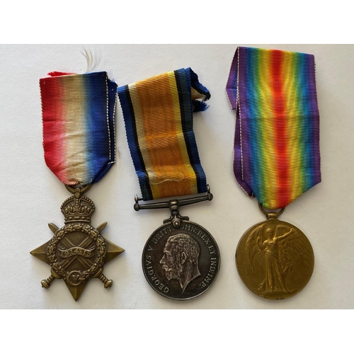 260 - A FIRST WORLD WAR CASUALTY TRIO TO THE ROYAL ENGINEERS. A Great War Trio comprising 1914-15 Star nam... 