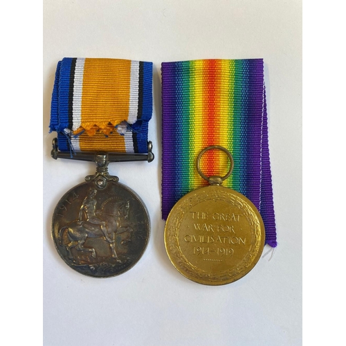 261 - A FIRST WORLD WAR CASUALTY PAIR TO THE LONDON REGIMENT. A Great War pair comprising War Medal and Vi... 