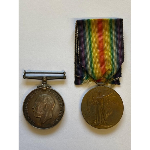 267 - A FIRST WORLD WAR CASUALTY PAIR TO THE BEDFORDSHIRE REGIMENT. A Great War pair comprising War Medal ... 