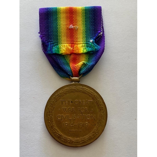 27 - A FIRST WORLD WAR VICTORY MEDAL TO THE ROYAL ARTILLERY. A Victory Medal named to 91279 Gnr E. Rawson... 