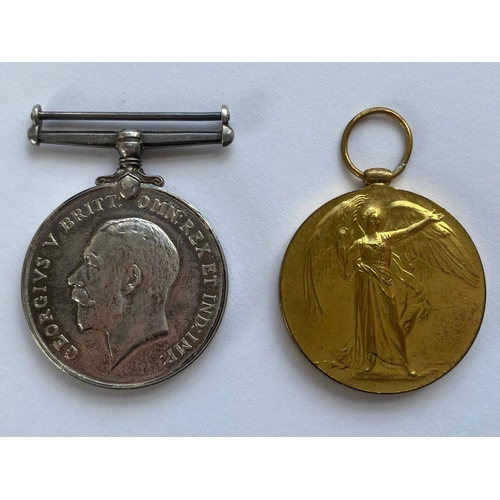 271 - A FIRST WORLD WAR CAUALTY PAIR TO THE SERVICE CORPS. A First World War pair comprising War Medal and... 