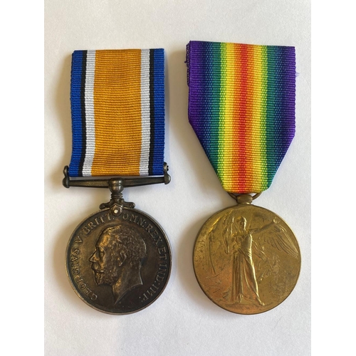 277 - A FIRST WORLD WAR CASUALTY PAIR TO THE NORTHAMPTONSHIRE REGIMENT. A Great War pair comprising War Me... 