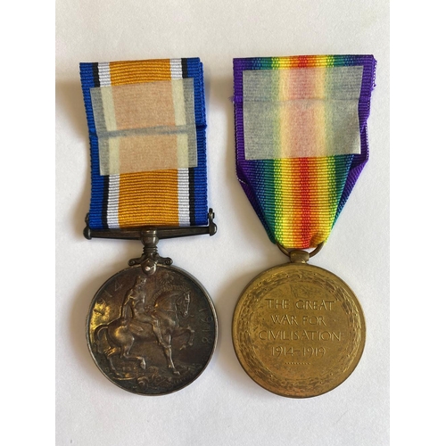 277 - A FIRST WORLD WAR CASUALTY PAIR TO THE NORTHAMPTONSHIRE REGIMENT. A Great War pair comprising War Me... 