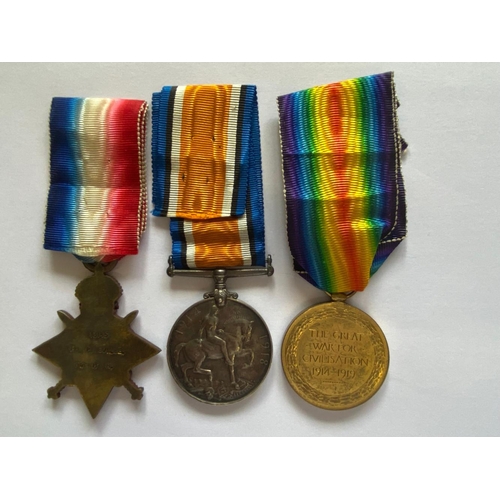 296 - A FIRST WORLD WAR TRIO AND MEMORIAL PLAQUE TO THE NORTHAMPTONSHIRE REGIMENT. A Great War Trio compri... 