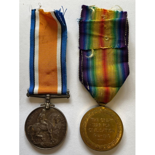 297 - A FIRST WORLD WAR CASUALTY PAIR TO THE LIVERPOOL REGIMENT. A Great War pair comprising War Medal and... 