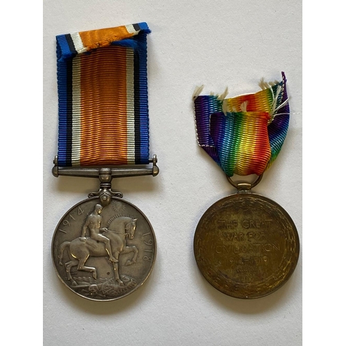 3 - A FIRST WORLD WAR PAIR TO THE ESSEX REGIMENT. A Great War pair comprising War Medal and Victory Meda... 