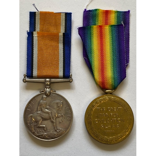 300 - A FIRST WORLD WAR CASUALTY PAIR TO THE ROYAL SUSSEX REGIMENT. A Great War pair comprising War Medal ... 