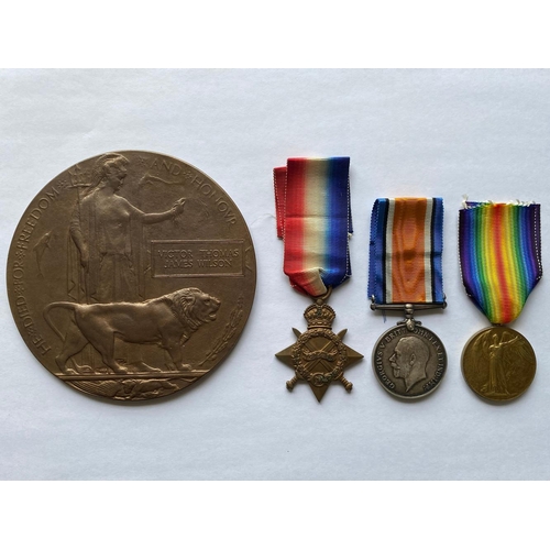 309 - A FIRST WORLD WAR TRIO AND MEMORIAL PLAQUE TO THE CAMBRIDGESHIRE REGIMENT. A Great War Trio comprisi... 