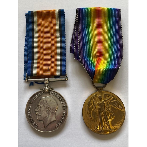 310 - A FIRST WORLD WAR CASUALTY PAIR TO THE SERVICE CORPS. A Great War pair comprising War Medal and Vict... 